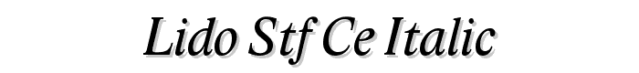 Lido STF CE Italic font